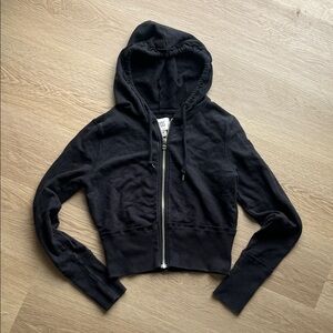 BDG Cropped Black/Charcoal Hoodie